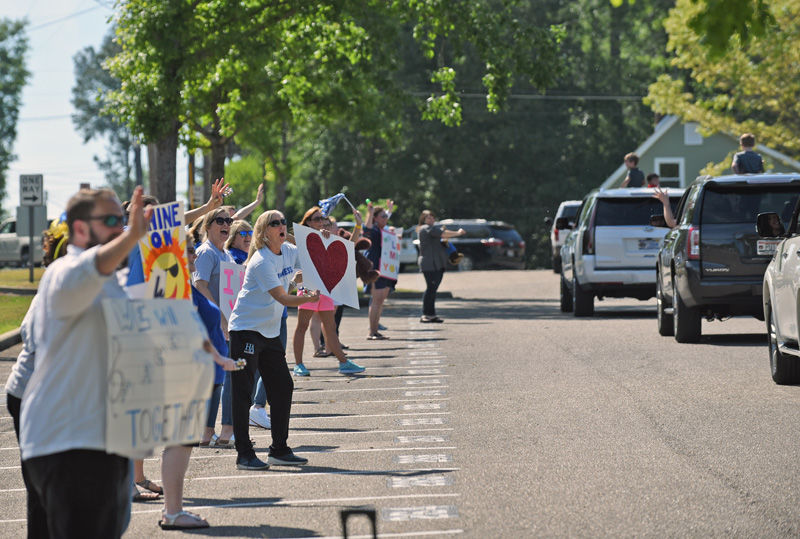 Teachers hold parade for students at Houston Academy
